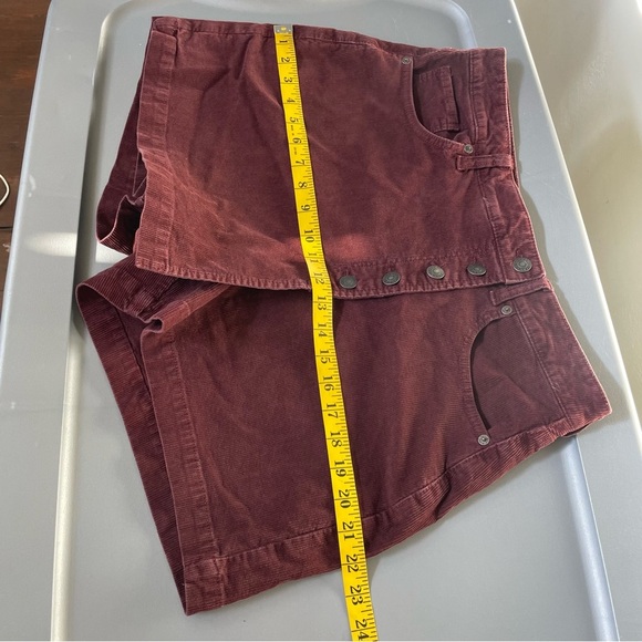 NWT American Eagle Women’s Size 12 Maroon Corduroy Short Mom Skort Preppy Fall - Picture 11 of 13